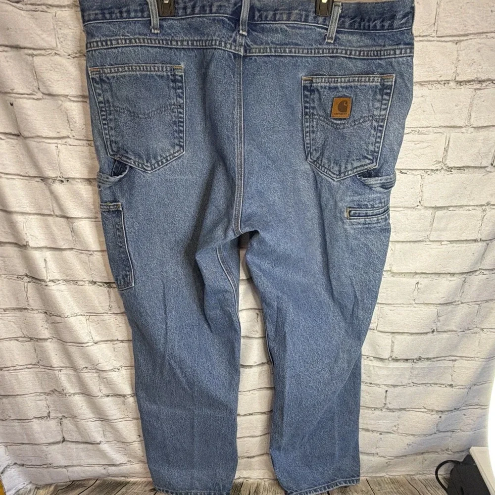 VTG Carhartt Carpenter Jeans Men 44x30 B137DST Baggy Dungaree Fit Workwear Denim